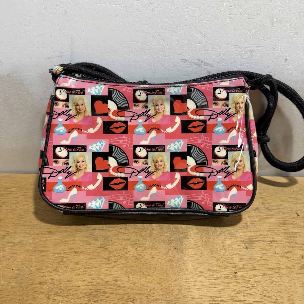 Vintage Dolly Parton Dollywood Purse Nine to Five Pink Shoulder Handbag Country